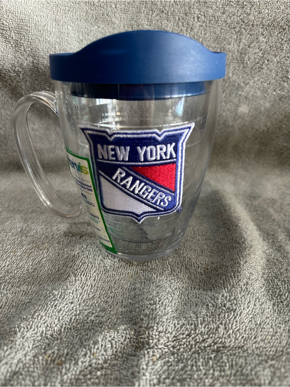 tervis New York Rangers Clear Travel Mug with Blue Lid